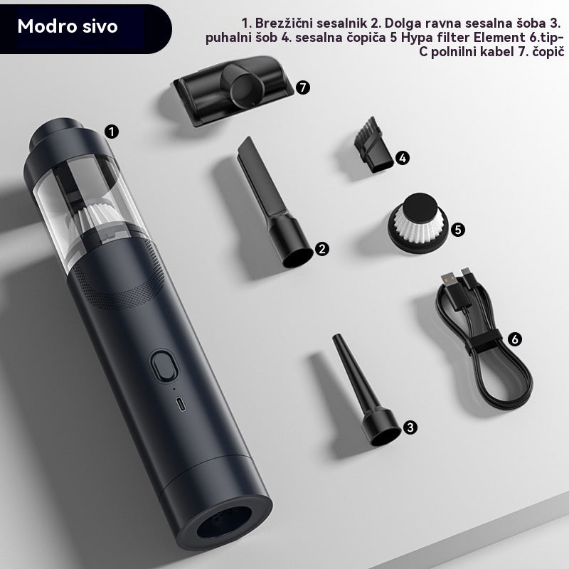 🔥🔥【7-delni komplet】👍Super zmogljiv ročni sesalnik, prenosni sesalnik in puhalnik✅