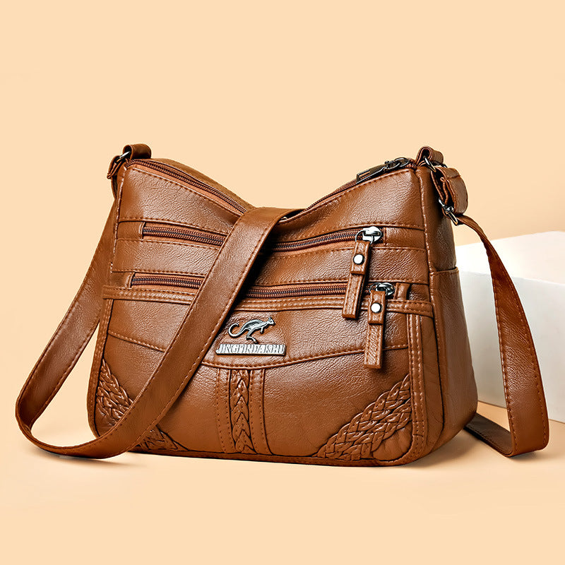 🔥Elegantna naramna torba iz mehkega usnja z veliko prostornino