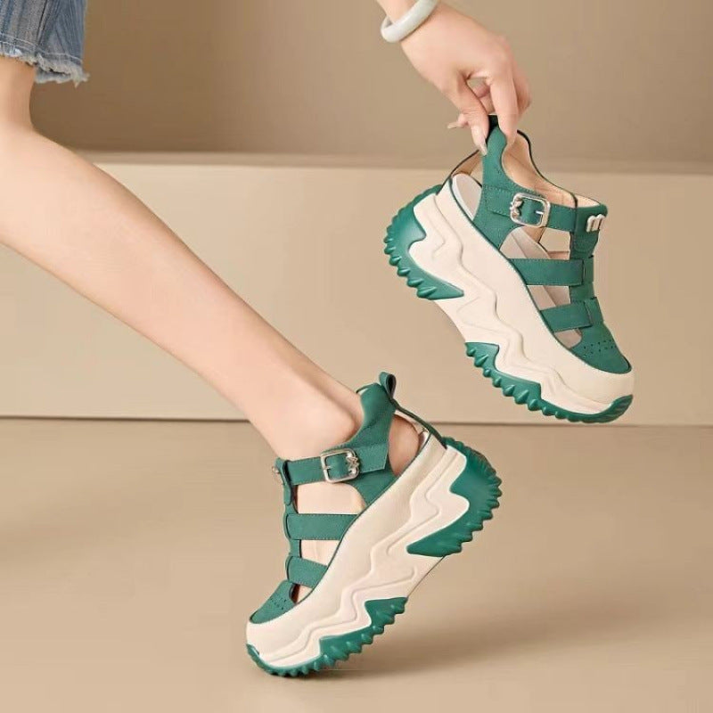 Vroča razprodaja 2025, rimski čevlji z debelim podplatom, udobni in zračni