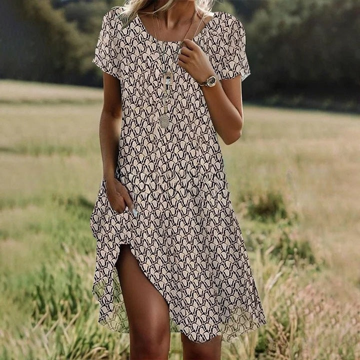 🔥🥰【S-5XL】Nova elegantna obleka iz visokokakovostnega šifona