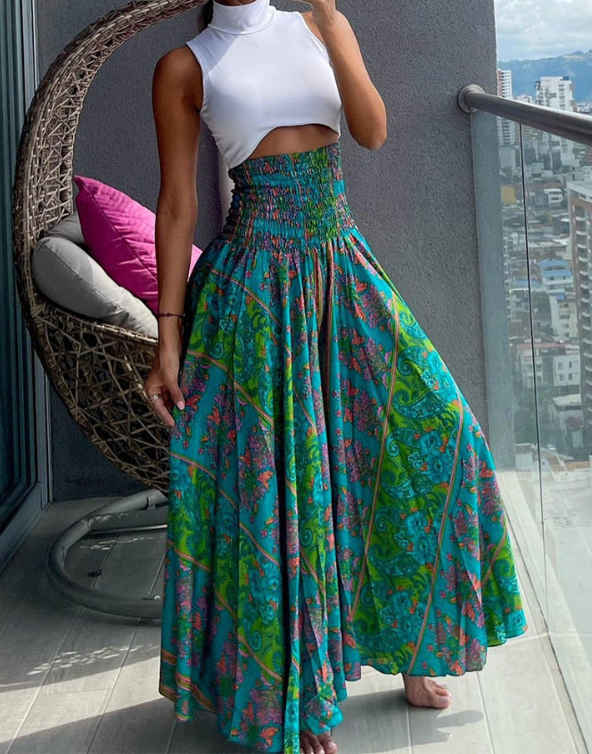 Novo pomladno-poletno počitniško krilo za prosti čas 2024. Cvetlično krilo