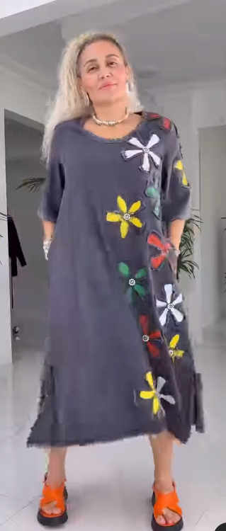 【S-5XL】2024 nova ohlapna obleka iz jeansa za prosti čas