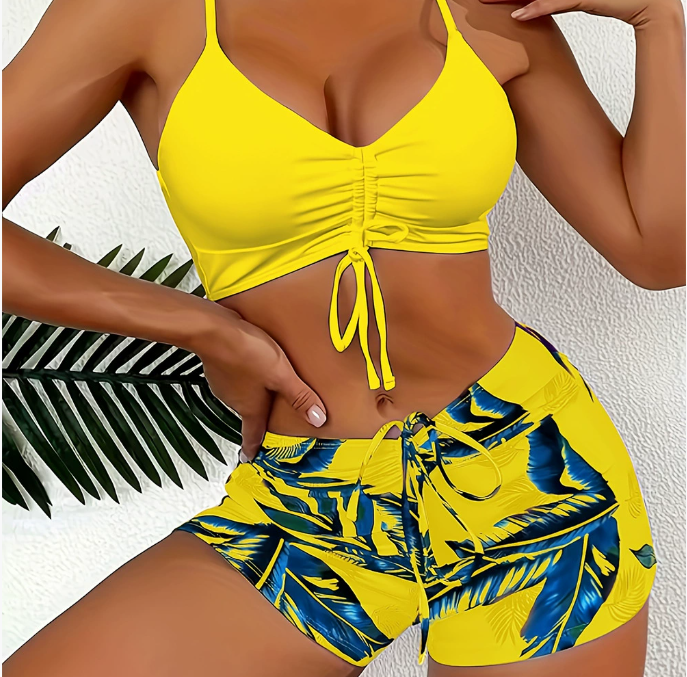 🏊👙🌴Elegantne kopalke plus size s potiskom