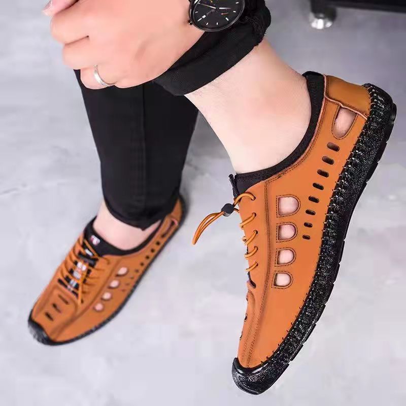 【39-44】Moški poletni sandali z mehkim podplatom in zračnostjo, izdolbeni sandali