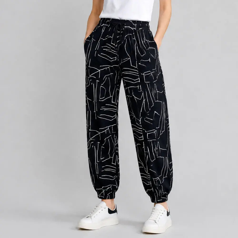 👖Spodnie z wysokim stanem Ice Silk dla kobiet – luźne, duże rozmiary 40–100 kg – letnie, oddychające spodnie z szerokimi nogawkami