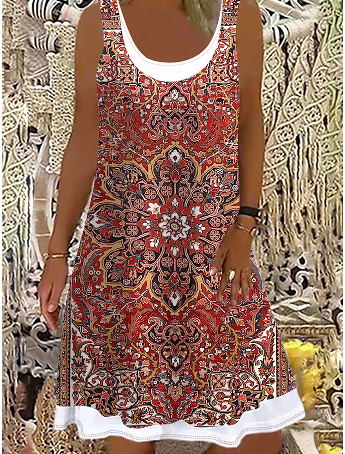 👗【50% popust】💖【S-5XL】Nova ženska obleka za prosti čas iz leta 2026, s potiskom, idealna za različne priložnosti.