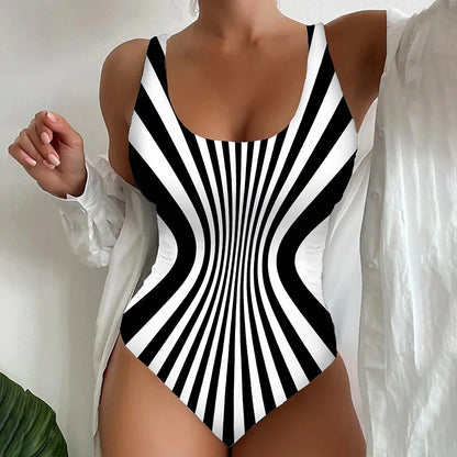 🥰【50% kedvezmény】🔥【S~6XL】Alakformáló,Gyorsan szárad,Kényelmes,Legnépszerűbb egyrészes fürdőruha,Egyedi csíkos egyrészes fürdőruha