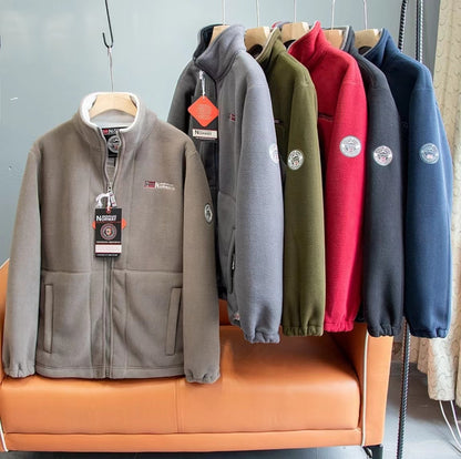 ❄️🧥【XS-3XL】Chaqueta de forro polar de terciopelo grueso para hombre, otoño e invierno, cálida, ligera, talla grande