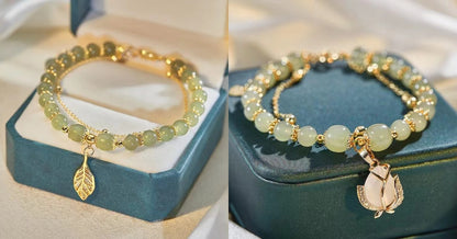 ✨🔥【Kupite eno in drugo dobite brezplačno】2 zapestnici iz 14K zlata s hetijanskim žadom