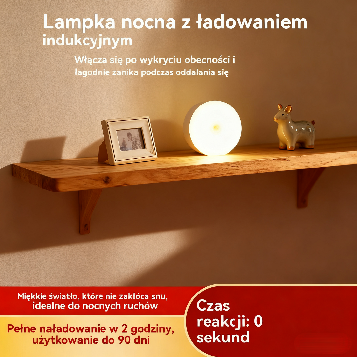 🏡💡Inteligentne światło LED wykrywające ruchy ciała człowieka, łatwe do ładowania i praktyczne