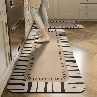 💥【Kup jeden, a drugi dostaniesz gratis】【40*60+40*120 cm】Antypoślizgowe i bardzo chłonne maty kuchenne i łazienkowe