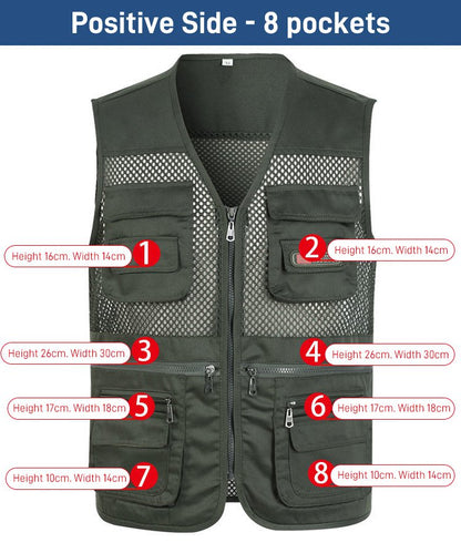 🔥🔥Funkcionalni brezrokavnik z več žepi【XL-4XL】