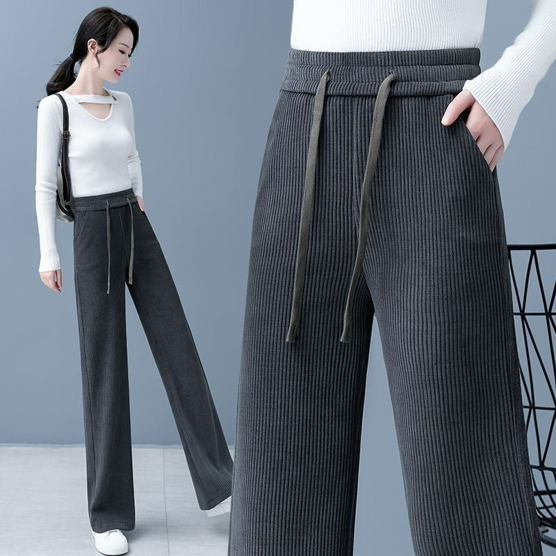 ✨👖🌸【Venta caliente】Nuevos pantalones casuales de terciopelo con pierna ancha, muy cómodos de llevar.