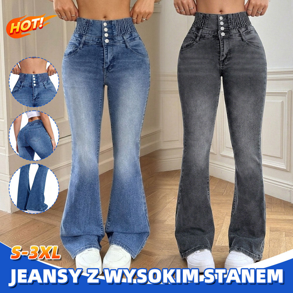 🔥👖Wiosenne jeansy dzwony, wygodna i delikatna odzież damska