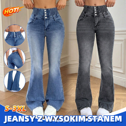 🔥👖Wiosenne jeansy dzwony, wygodna i delikatna odzież damska