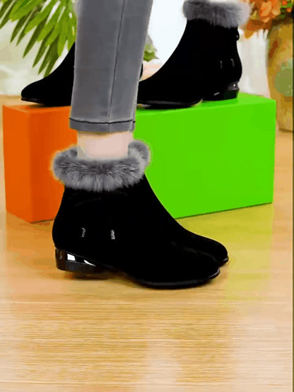 🔥👢【35-41】Jesenné a zimné nové módne topánky z mäkkej kože na strednom podpätku