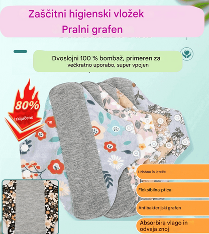 🔥🌈【Plačilo ob dostavi】【Paket 5】Pralni antibakterijski grafitni vložki za preprečevanje stranskih puščanj