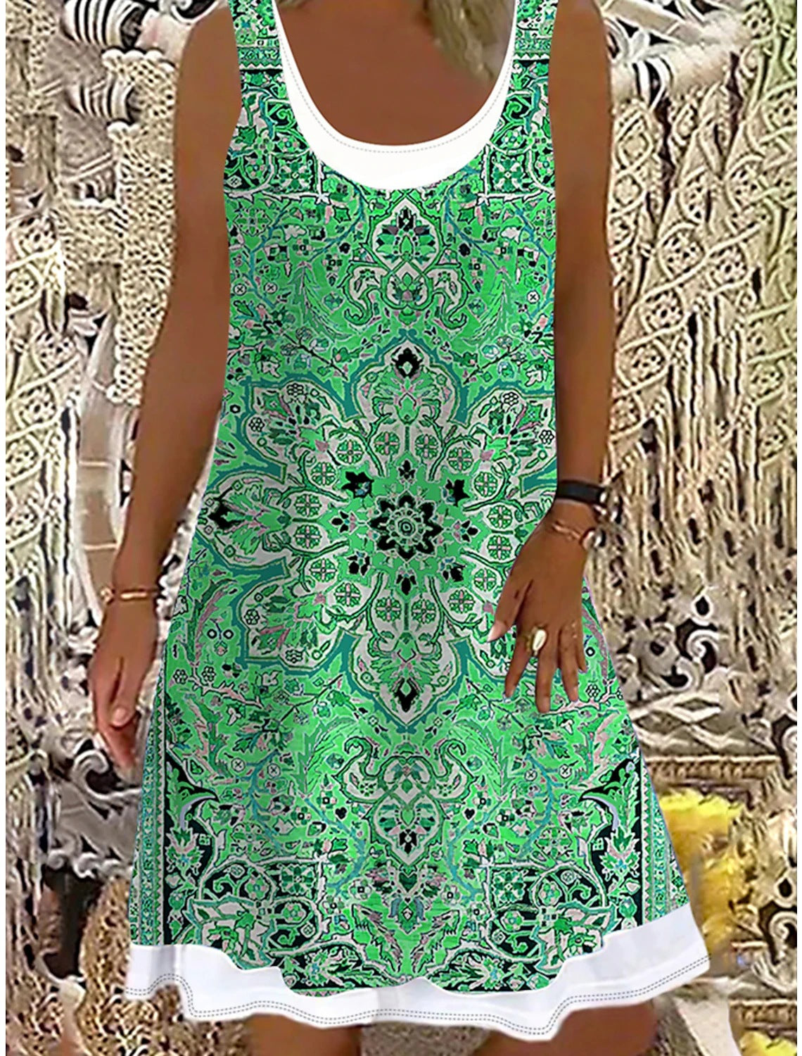 👗【50% popust】💖【S-5XL】Nova ženska obleka za prosti čas iz leta 2026, s potiskom, idealna za različne priložnosti.