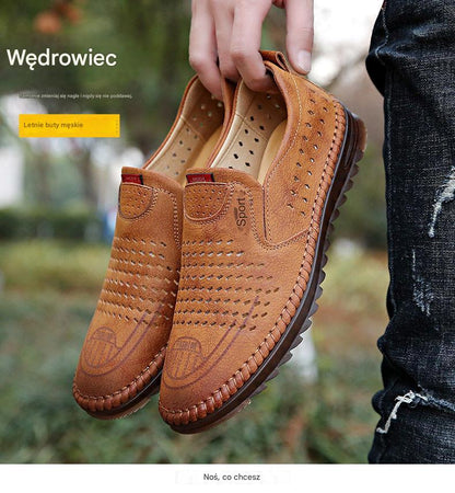 【39-44】Ręcznie robione męskie skórzane buty 2026 | Styl casualowy do noszenia na zewnątrz