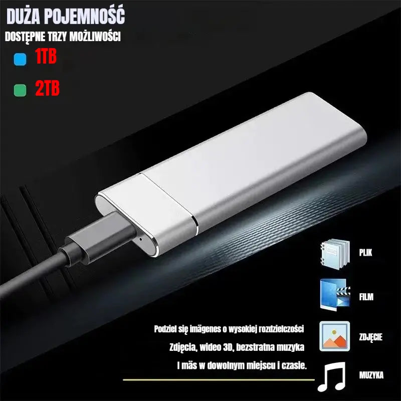 💾【16 TB】🔥Nowy, szybki i pojemny przenośny dysk twardy