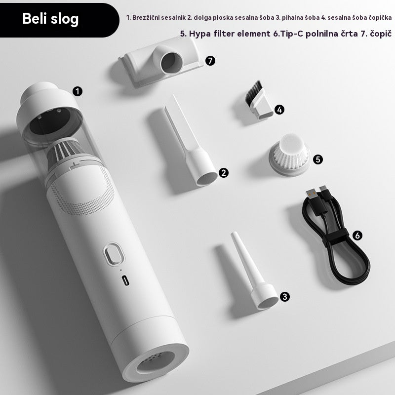 🔥🔥【7-delni komplet】👍Super zmogljiv ročni sesalnik, prenosni sesalnik in puhalnik✅
