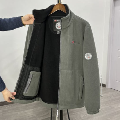 ❄️🧥【XS-3XL】Chaqueta de forro polar de terciopelo grueso para hombre, otoño e invierno, cálida, ligera, talla grande