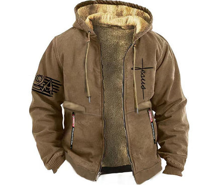 【S-3XL】 Divatos, őszi, téli, vastag bársonyos férfi dzseki