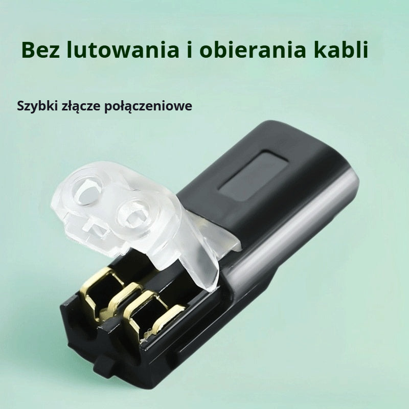 🏆 Konektor wtykowy z dwoma kablami z zatrzaskiem blokującym