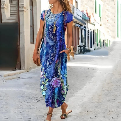 🔥 Ostatni dzień – 50% zniżki 🌸【S–3XL】Modna letnia sukienka damska z nadrukiem i krojem pięknie podkreślającym sylwetkę; wykonana z przewiewnego i wygodnego materiału. ✅ Płatność przy odbiorze.