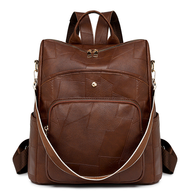 👛🌟Usnjen nahrbtnik velike prostornine, karo vzorec