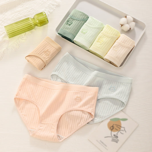 🩲🏆 Letni zestaw (7 szt.) – Wysokie, bawełniane majtki damskie o wygodnym i oddychającym kroju