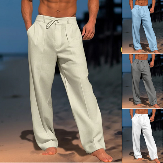👖【50% zniżki🔥】【S-3XL】Nowe lniane spodnie męskie na wiosnę – wygodne i stylowe