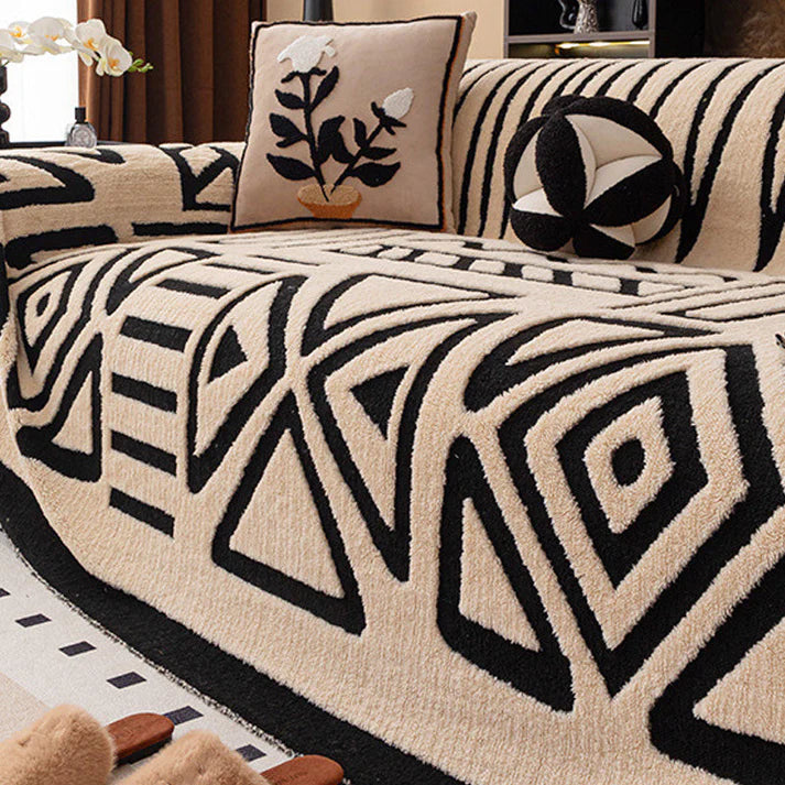 🛋️ Božična ponudba za zgodnje ptice: 🎉 Mehka, nedrseča plišasta prevleka za kavč🍂【180*150 cm】