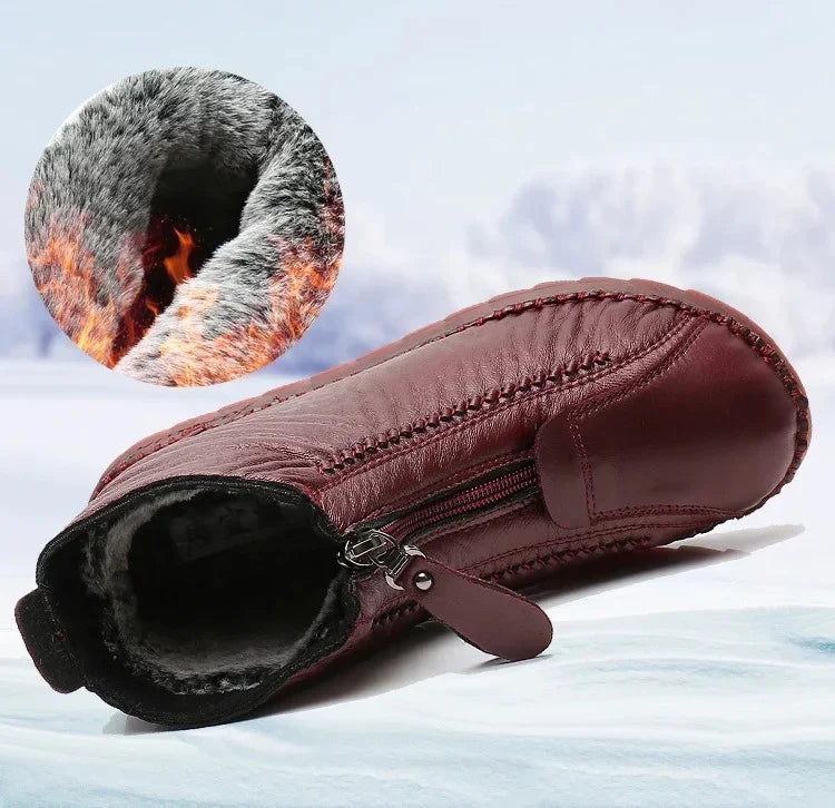 🔥 💖【35-41】Kézzel készített olasz női csúszásmentes valódi bőr bokacsizma