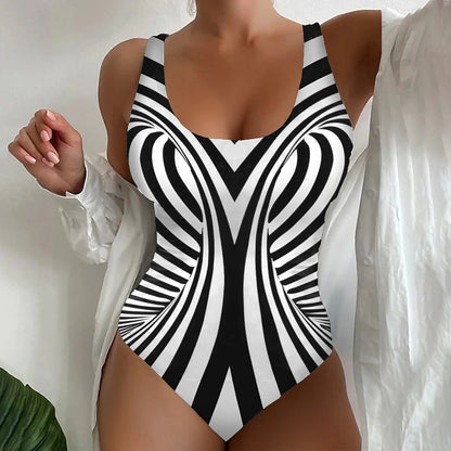 🥰【50% kedvezmény】🔥【S~6XL】Alakformáló,Gyorsan szárad,Kényelmes,Legnépszerűbb egyrészes fürdőruha,Egyedi csíkos egyrészes fürdőruha