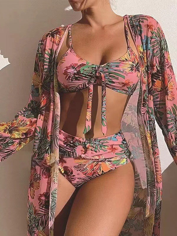 👙☀️【S-2XL】【Tridelni komplet】3-delni komplet kopalk z novim slogom šal 2026