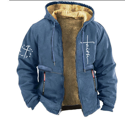 【S-3XL】 Divatos, őszi, téli, vastag bársonyos férfi dzseki