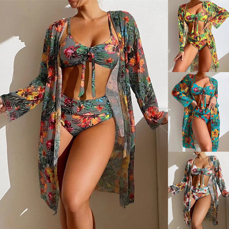 👙☀️【S-2XL】【Tridelni komplet】3-delni komplet kopalk z novim slogom šal 2026
