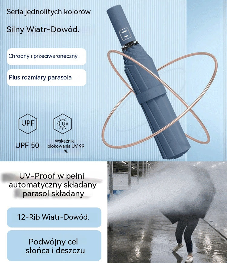 🛒【😍Oferta ograniczona czasowo】☔Wyprodukowano w Japonii, nowy typ w pełni automatycznego parasola