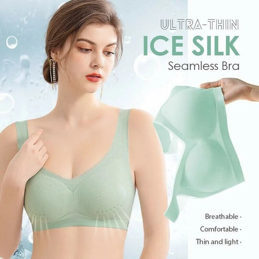 [Kupite 1, dobite 1 brezplačno][M-5XL] Brezšivni ultratanek nedrček Ice Silk