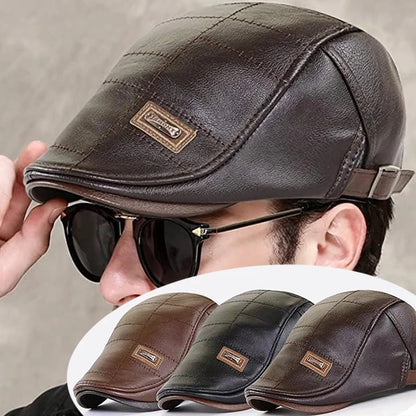 🧢🔥【Kup jeden, a drugi dostaniesz gratis】Nowy, wysokiej jakości skórzany beret na jesień i zimę w stylu retro