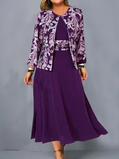 🌹😍💖【S-3XL】【Krilo + jakna】Nova potiskana obleka brez rokavov 2025, za prosti čas