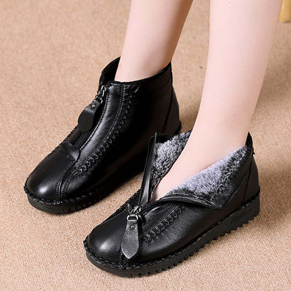 🔥🔥Gorące, damskie, casualowe, zimowe śniegowce z polarową wyściółką, zapinane na zamek z boku, odporne na zimno i ciepłe【35-41】