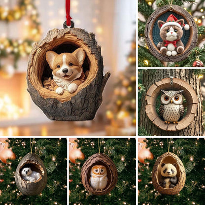 【12 sztuk】🎄Dekoracje choinkowe w kształcie zwierząt. Małe ozdoby w kształcie zwierząt