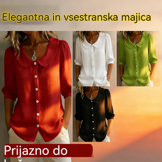 🔥🔥Ženska spomladanska jopica s kratkimi rokavi in gumbi