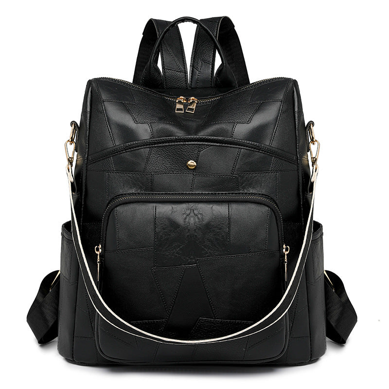 👛🌟Usnjen nahrbtnik velike prostornine, karo vzorec