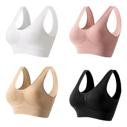 【4 sztuki】【S-5XL】Seksowny biustonosz push-up bez fiszbin i w dużym rozmiarze
