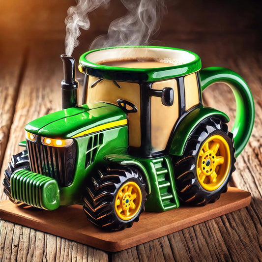 🔥Retro kávéscsésze mezőgazdasági traktor formájában