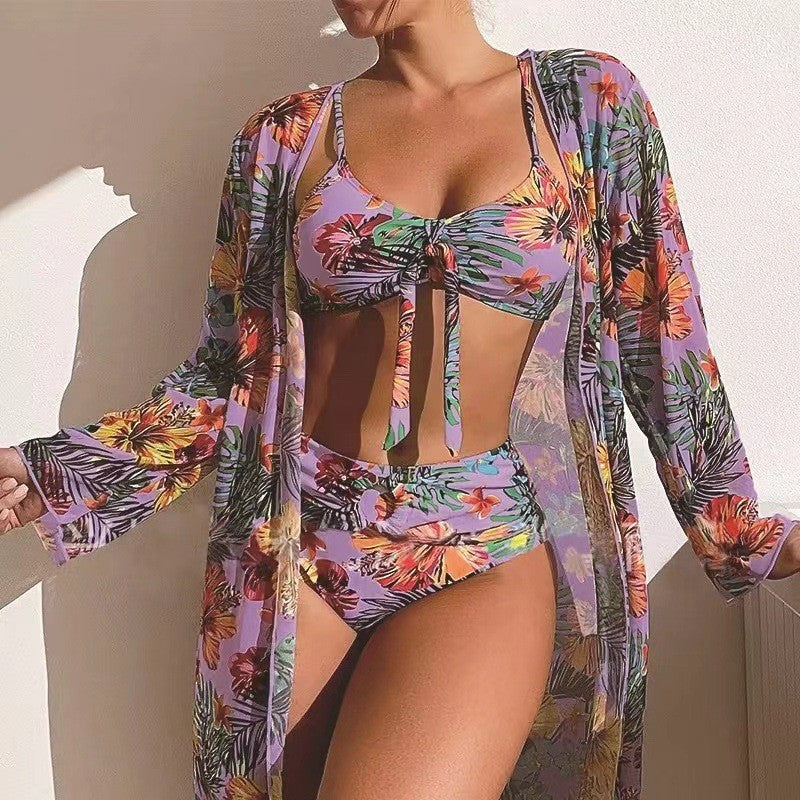 👙☀️【S-2XL】【Tridelni komplet】3-delni komplet kopalk z novim slogom šal 2026