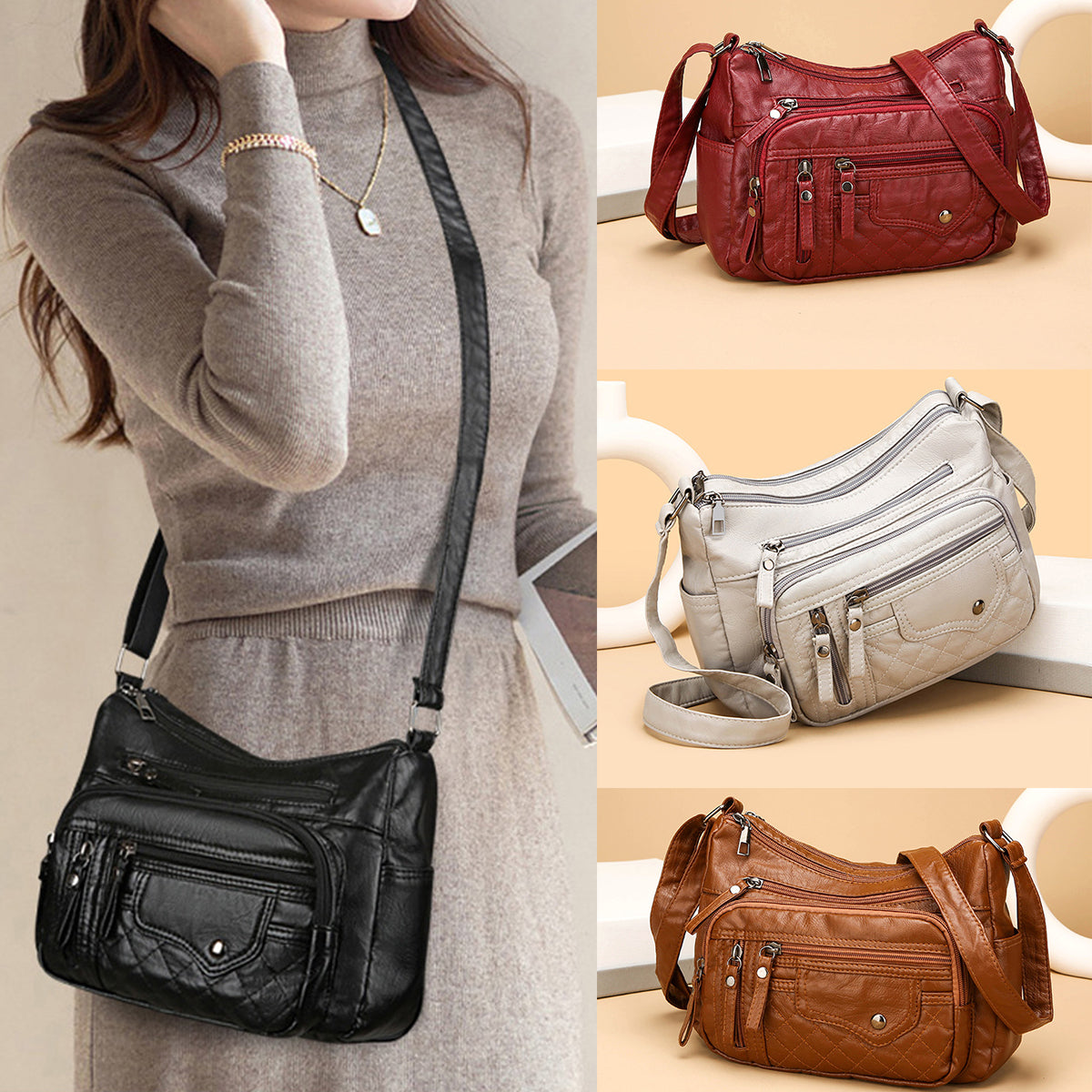 💥👜2025 Nowa torba na ramię/torba na ramię z miękkiej skóry o dużej pojemności